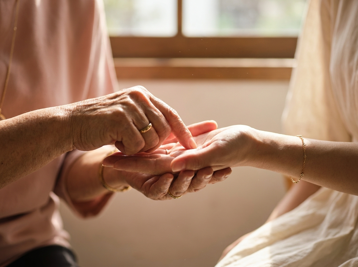 認定鑑定士が手のひらと向き合う情景